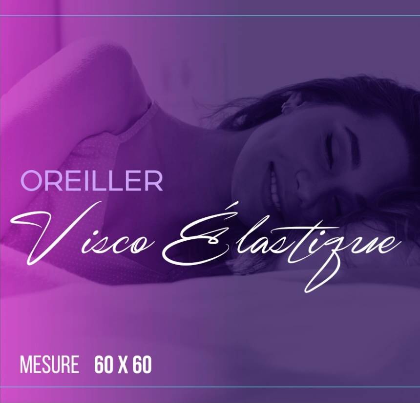 oreiller carré 60x60 mémoire de forme bloc pas cher