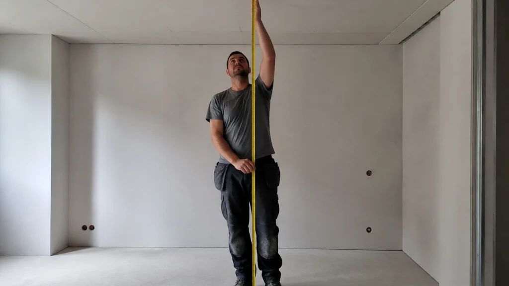 Illustration éditoriale pour l’article « Quelle hauteur faux plafond minimum pour vos travaux »