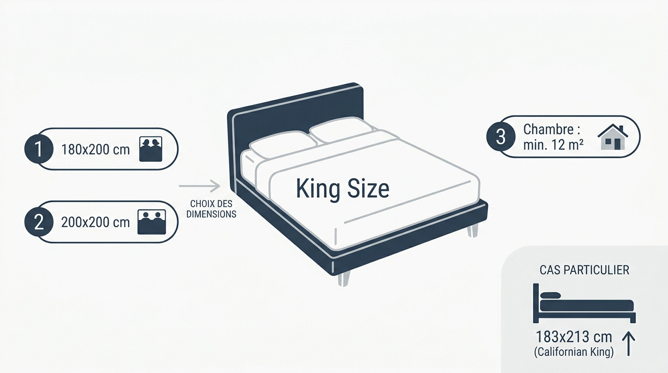 Guide des dimensions de lit king size